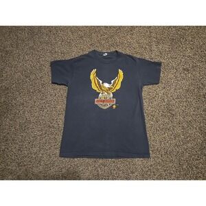 Vtg 80s Harley Davidson RARE Dealer Wings Sauk-Prairie Wisconsin Hwy-12 Medium